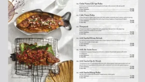 Meat Dishes dancing fish menu