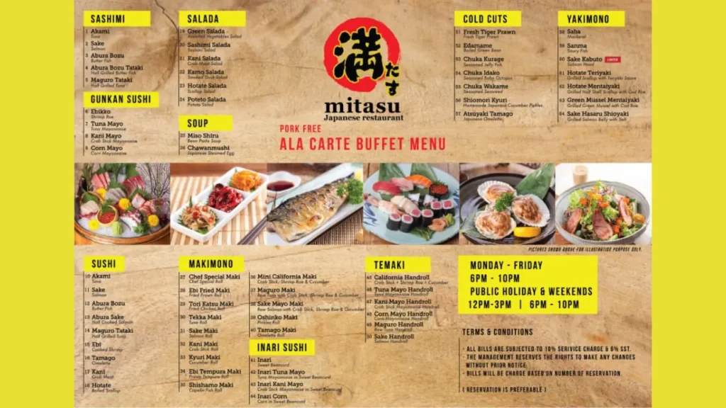 Fresh and Flavorful Sashimi Mitasu Menu